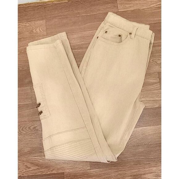 DG2 by Diane Gilman denim, high-rise,tan jeans size 8 - Picture 1 of 9